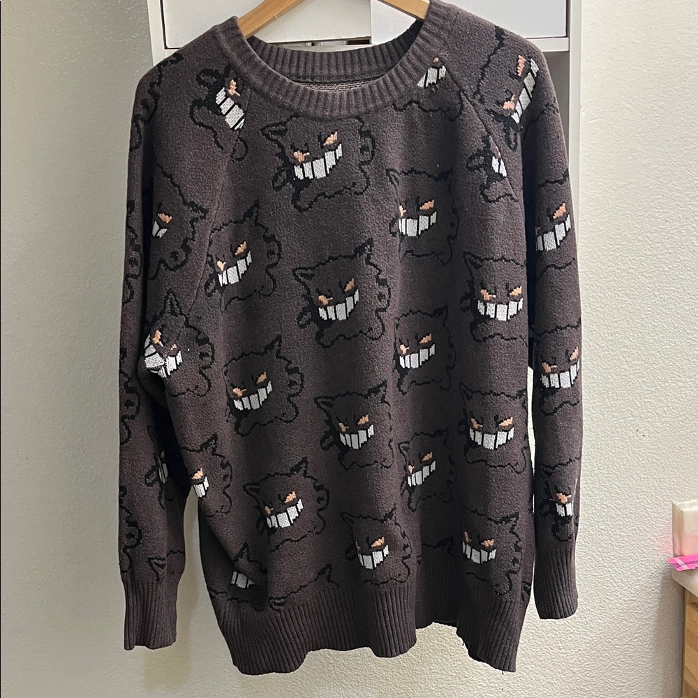 Pokémon Gengar sweater all over print hard to find